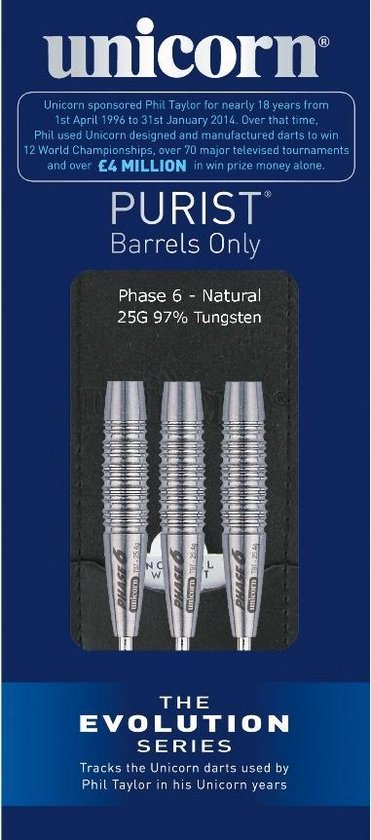 Unicorn Purist Evolution Phase 6 97% - Dartpijlen van Unicorn