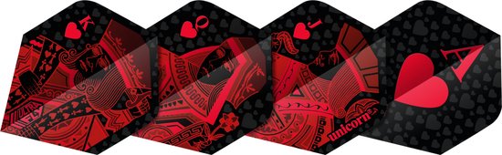 Unicorn Ultrafly Royal Flush Red PLUS - Dart Flights van Merkloos