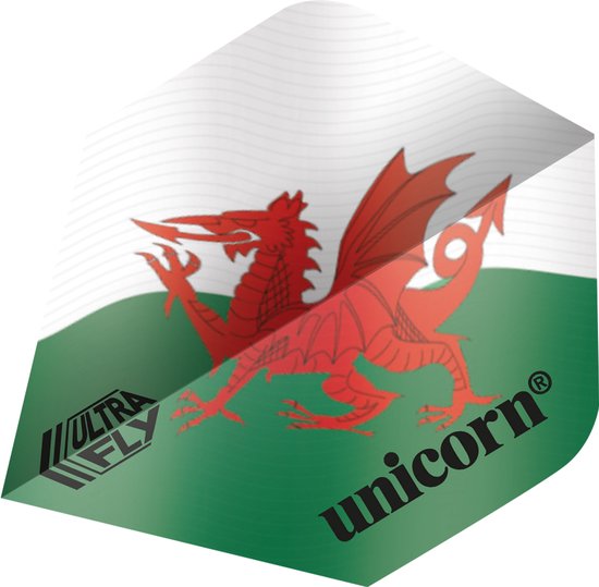 Unicorn Ultrafly Wales Flag PLUS - Dart Flights van Merkloos