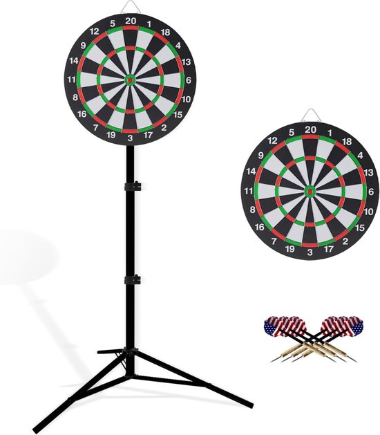 Unyqoos® Verstelbare Dartboard Standaard met Draagbaar Ontwerp voor Reizen en Thuisgebruik van Merkloos
