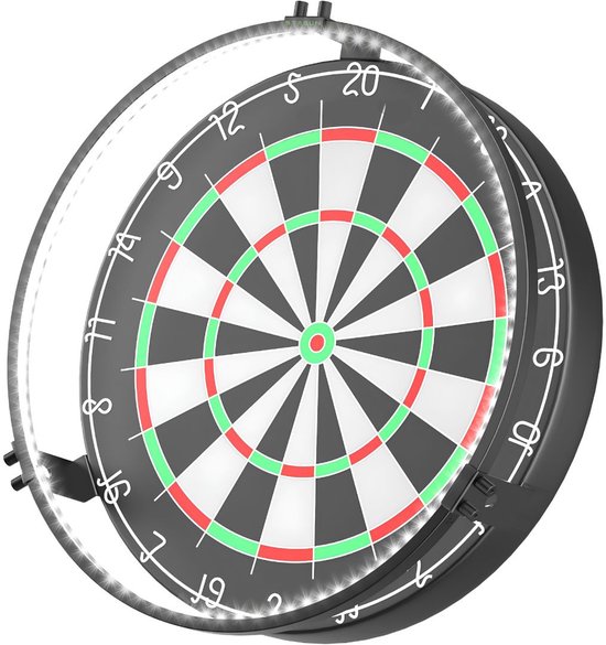 VALI® Dartbord Verlichting - Professionele Verlichting voor Dartbord - Dart Bord Verlichting - Zwart - 47cm x 47xm 13cm van Vali