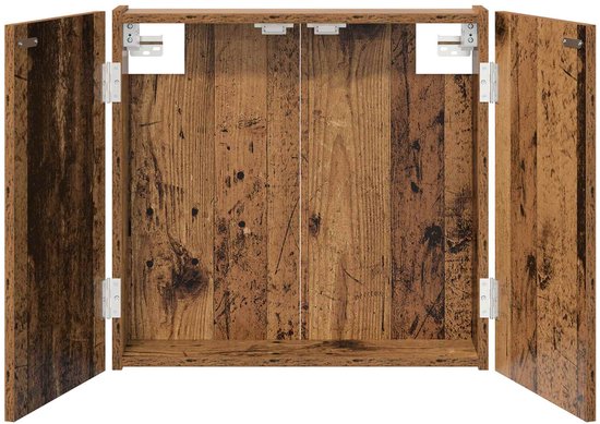 vidaXL - Dartbord - Kabinet - Oud - hout - 56 - x - 12 - x - 53,5 - cm - Bewerkt - hout