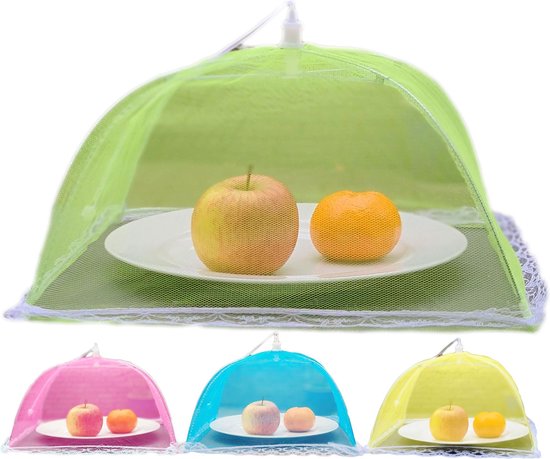 Vliegenkapjes opvouwbaar 4 stuks - vier kleuren - 30 x 30 cm | Flystopper van Sorbo