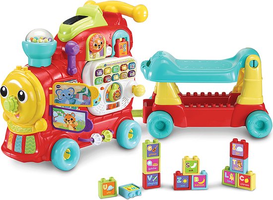 VTech Baby Rijd & Leer Letterlocomotief - Interactief & Educatief Speelgoed - Cijfers, Kleuren en Letters - Cadeau - Baby Speelgoed 1 Jaar tot 3 Jaar van VTech