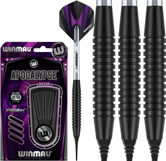WINMAU - Apocalypse: Soft Tip Dartpijlen Professioneel - 18 gram vat/20 gram totaal gewicht van Winmau