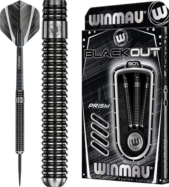 WINMAU - Blackout: Steeltip Tungsten Dartpijlen Professioneel - 23g van Winmau
