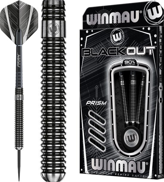 WINMAU - Blackout: Steeltip Tungsten Dartpijlen Professioneel - 25g van Winmau