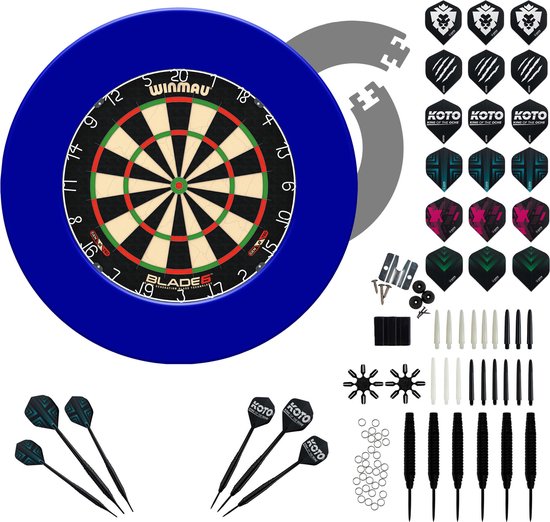 Winmau Blade 6 + Puzzle Surround + KOTO Accessoire Set Dartpijlen- 90-delig - Dartset van Winmau