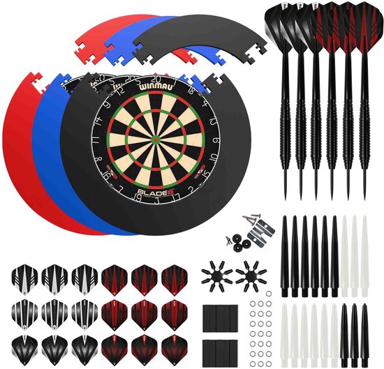 Winmau Blade 6 + Puzzle Surround + KOTO Accessoire Set Dartpijlen- 90-delig - Dartset van Winmau