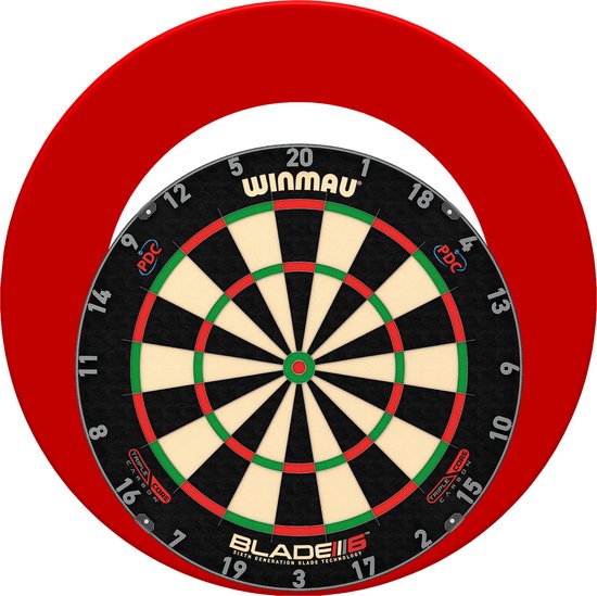 Winmau Blade 6 Triple Core + Surround - Dartset - Rood van Winmau