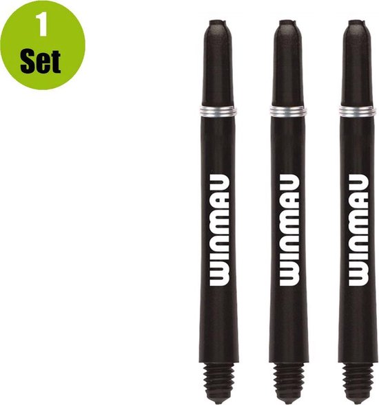 Winmau Dart Shafts Nylon Signature - Zwart - Medium - (1 Set) van Merkloos