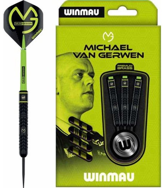 Winmau Dartpijlen MvGerwen Premium Brass 21g