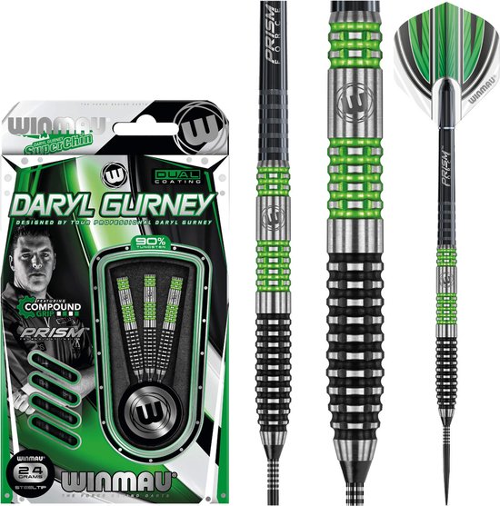 WINMAU - Daryl Gurney Special Edition: Steeltip Tungsten Dartpijlen Professioneel - 24g van Winmau