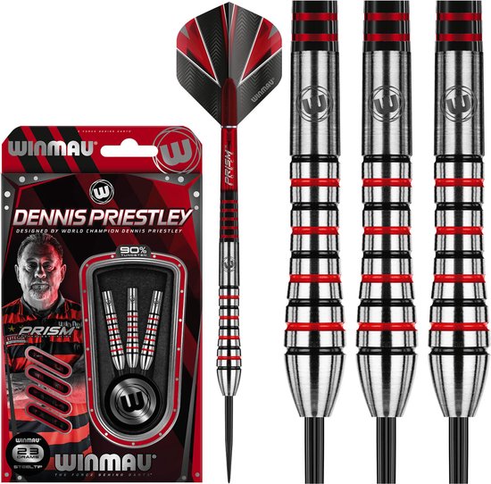 WINMAU - Dennis Priestley: Steeltip Tungsten Dartpijlen Professioneel - 23g van Winmau