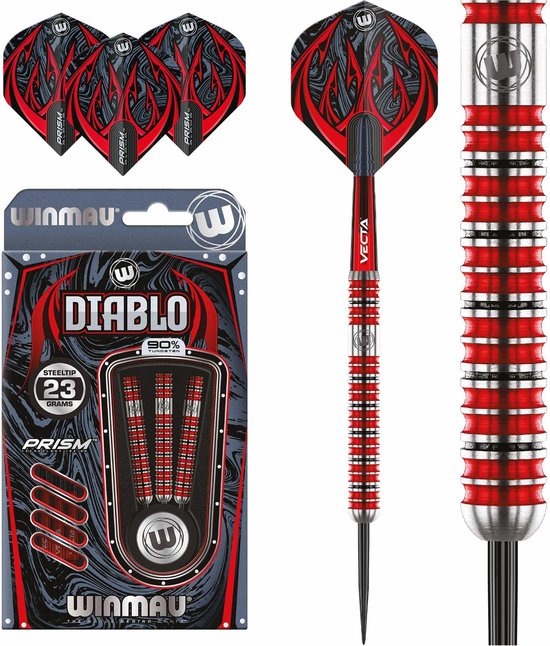 WINMAU - Diablo (Parallel): Steeltip Tungsten Dartpijlen Professioneel - 22g van Winmau