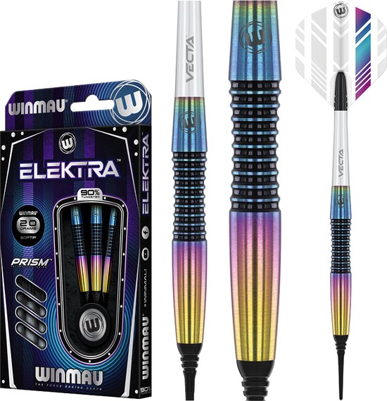 WINMAU - Elektra: Dartpijlen Professioneel - 18 gram vat/20 gram totaal gewicht van Winmau