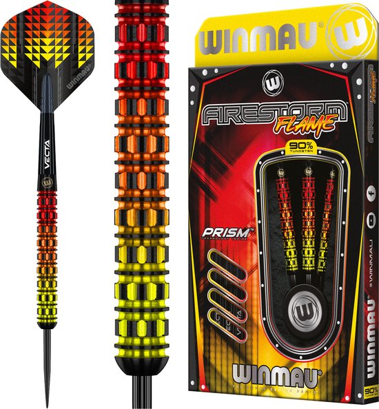 WINMAU - Firestorm Flame (Parallel): Steeltip Tungsten Dartpijlen Professioneel - 22g van Winmau