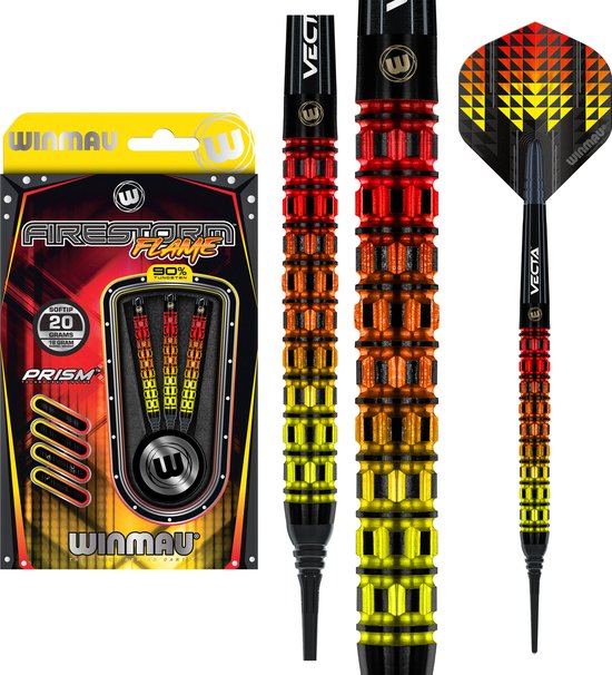 Winmau Firestorm Flame Straight 90% - Soft Tip Darts van Winmau