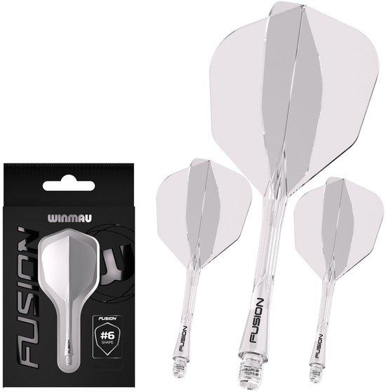 Winmau Fusion Clear NO6 - Dart Flights Short van Merkloos