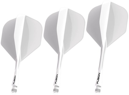Winmau Fusion Solid White NO2 - Dart Flights van Merkloos