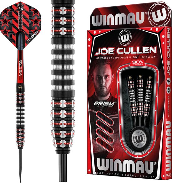 WINMAU - Joe Cullen Ignition Series: Steeltip Tungsten Dartpijlen Professioneel - 21g van Winmau