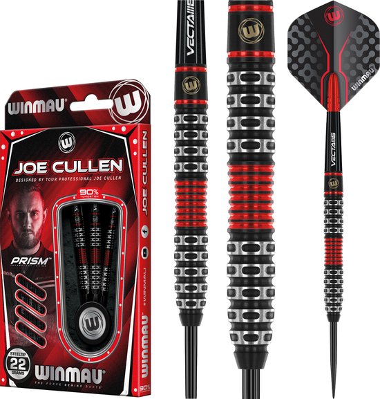 WINMAU - Joe Cullen Special Edition: Steeltip Tungsten Dartpijlen Professioneel - 22g van Winmau