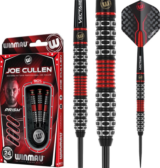 WINMAU - Joe Cullen Special Edition: Steeltip Tungsten Dartpijlen Professioneel - 24g van Winmau