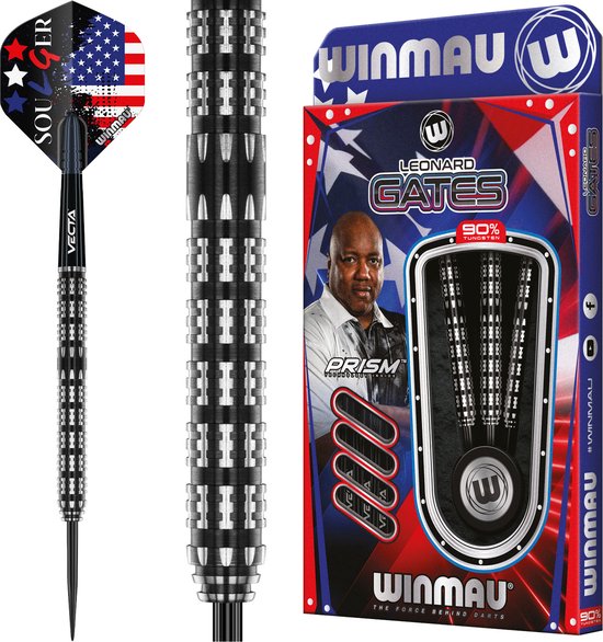 WINMAU - Leonard Gates: Steeltip Tungsten Dartpijlen Professioneel - 24g van Winmau