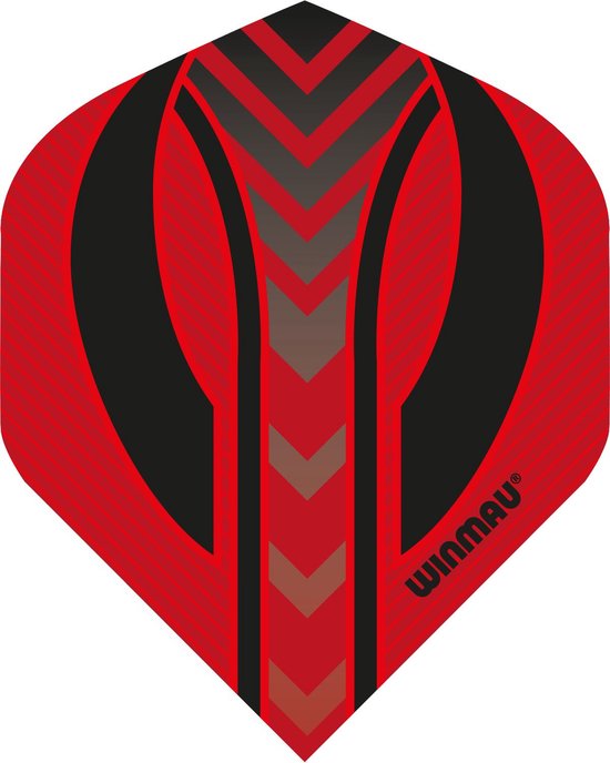 Winmau Mega Standaard Rood en Zwart Dartvluchten van Winmau