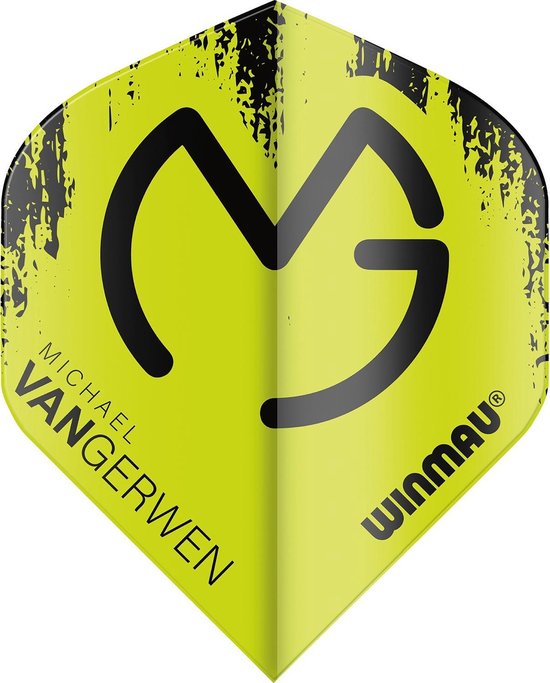 WINMAU - Mega Standard MvG Zwart en Groen Dartvluchten - 1 sets per pakket (3 dartvluchten in totaal) van Winmau