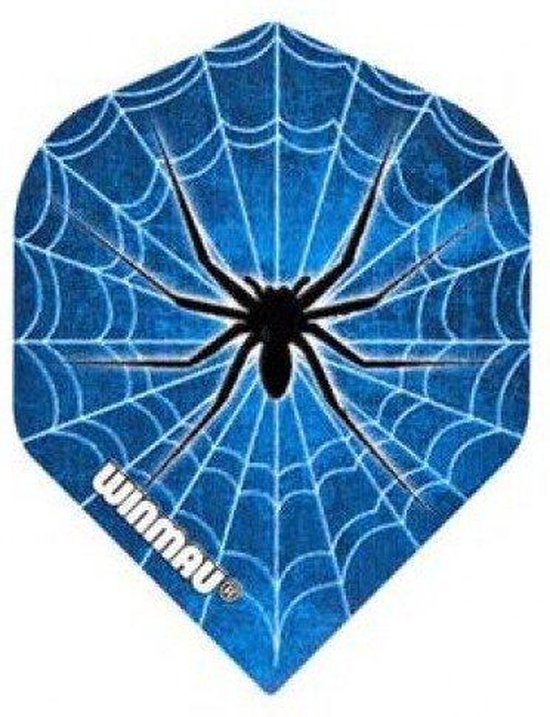 WINMAU - Mega Standard Spider Blauw Dartvluchten - 1 set per pakket van elke flight (3 Dartvluchten in totaal) van Winmau
