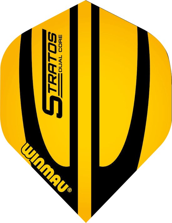 WINMAU - Mega Standard Stratos Geel Dartvluchten - 1 set per pakket van elke flight (3 Dartvluchten in totaal) van Winmau