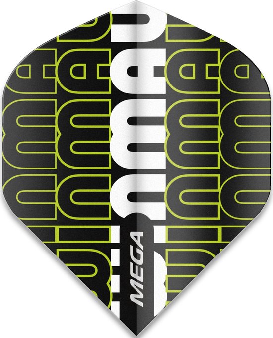 WINMAU - Mega Standard Winmau Logo Groen Dartvluchten - 1 set per pakket (3 dartvluchten in totaal) van Winmau