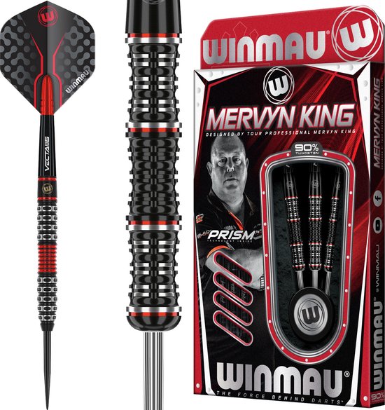WINMAU - Mervyn King Special Edition: Steeltip Tungsten Dartpijlen Professioneel - 20g van Winmau