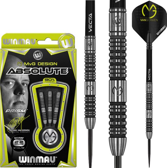 WINMAU - Michael van Gerwen MvG Absolute: Steeltip Tungsten Dartpijlen Professioneel - 22g van Winmau