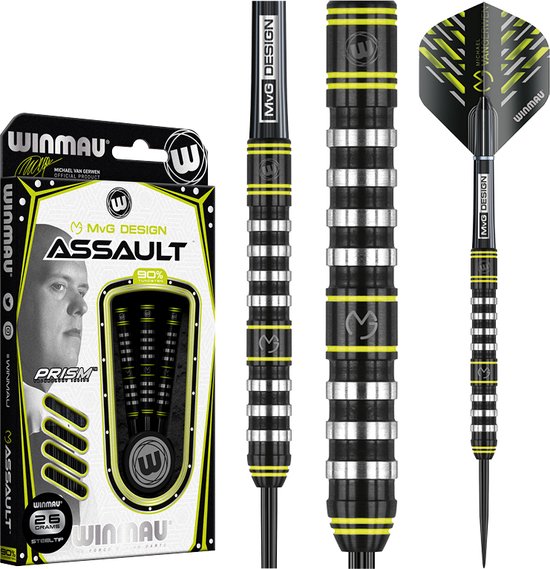 WINMAU - Michael Van Gerwen MVG Assault Steeltip Tungsten Dartpijlen Professioneel - 26g van Winmau