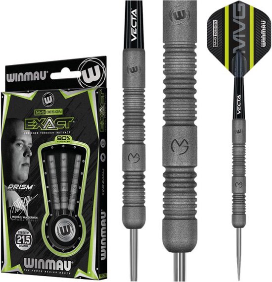 WINMAU: Michael van Gerwen MvG Exact: Steeltip Tungsten Dartpijlen Professioneel - 21.5g van Winmau