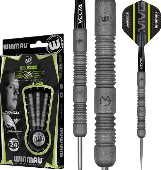 WINMAU - Michael van Gerwen MvG Exact: Steeltip Tungsten Dartpijlen Professioneel 24g van Winmau