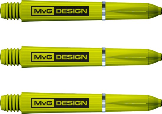 WINMAU - Michael van Gerwen MvG Korte Groen en Zwart - 1 set per verpakking (in totaal 3 Dart schachten) van Winmau