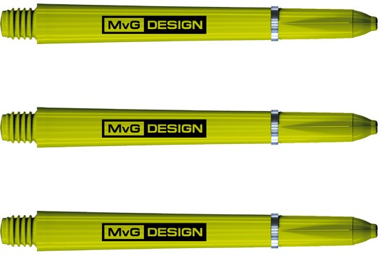 WINMAU - Michael van Gerwen MvG Medium Groen en Zwart - 1 set per verpakking (in totaal 3 Dart schachten) van Winmau