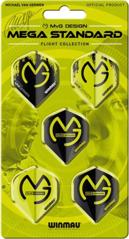 WINMAU - Michael Van Gerwen MVG Mega Standard Dart Vlucht Collection van Winmau