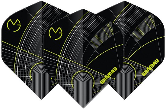 Winmau Michael van Gerwen Prism Delta Black Green Bow - Dart Flights van Merkloos