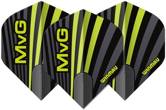 Winmau Michael van Gerwen Prism Delta Grey Green MVG - Dart Flights van Merkloos