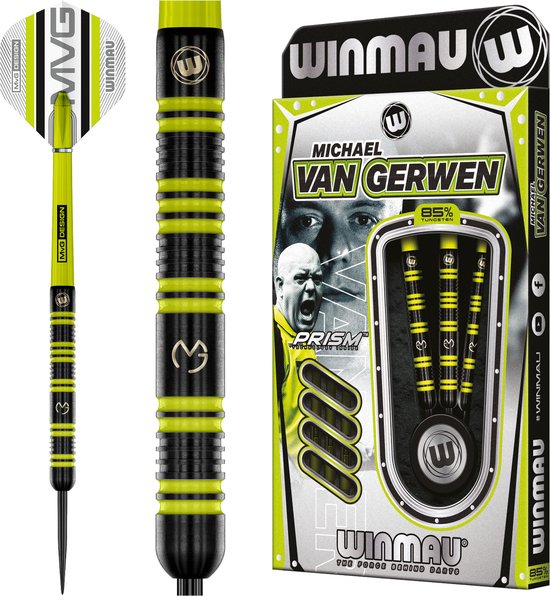 WINMAU - MVG Pro Series: 85% Steeltip Tungsten Dartpijlen Professioneel - 25g van Winmau