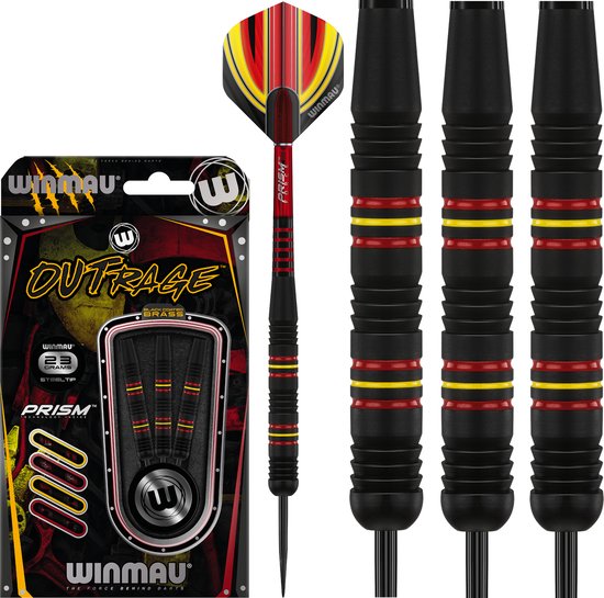 WINMAU - Outrage: Steeltip Tungsten Dartpijlen Professioneel - 23g van Winmau