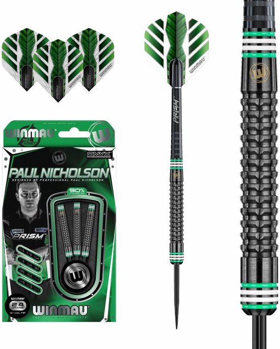 Winmau Paul Nicholson 90% Onyx - 24 Gram van Merkloos