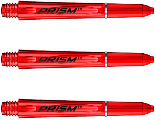 WINMAU - Prism 1.0 Polycarbonate Dartschachten Rood, Korte - 1 set per pakket (3 Dartschachten in totaal) van Winmau