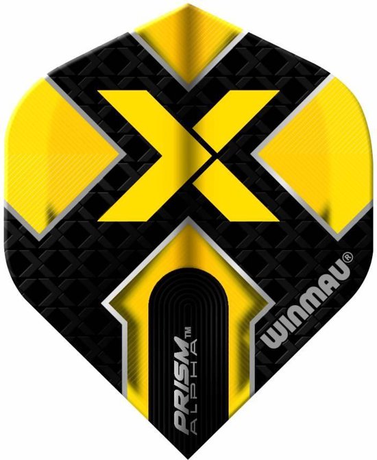 Winmau Prism Alpha Black & Yellow - Dart Flights