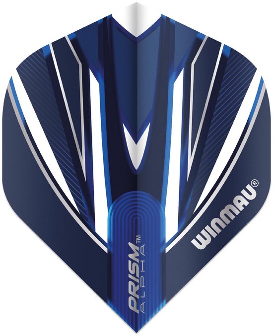 WINMAU - Prism Alpha Blauw en Wit Dartvluchten - 1 set per pakket (3 vluchten in totaal) van Winmau