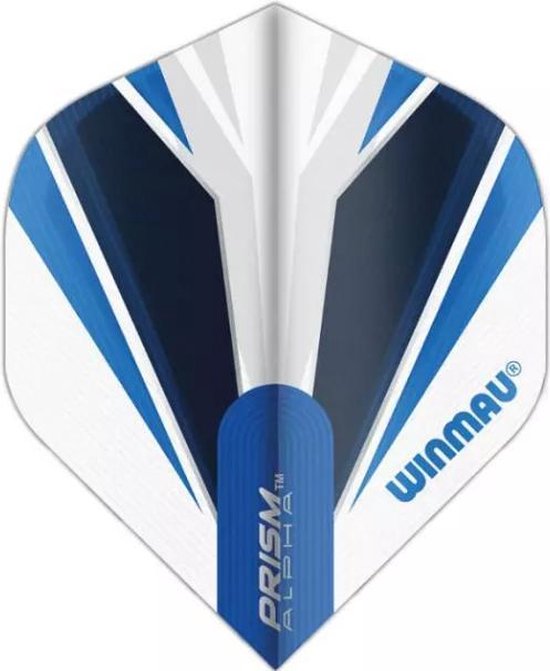 Winmau Prism Alpha Blue & White van Merkloos